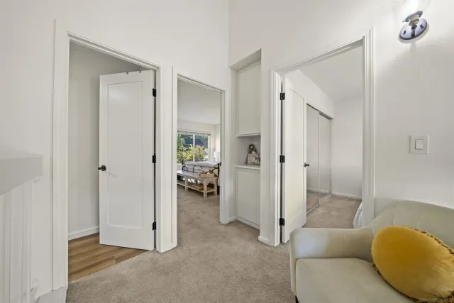 a view of livingroom with workspace