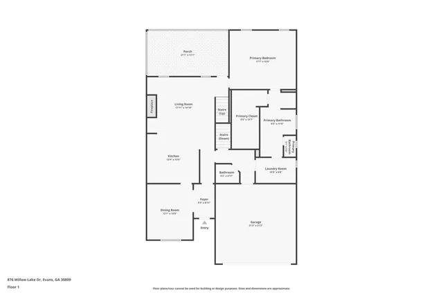 $525,000 | 876 Willow Lake, Evans, GA 30809