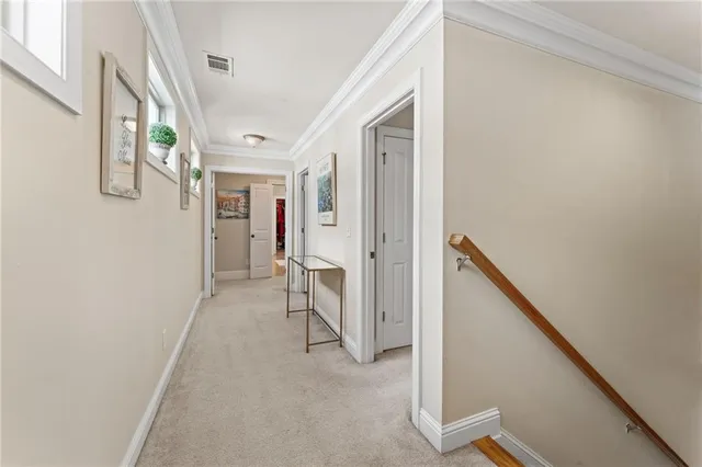 a view of a hallway with hallway