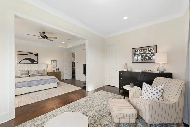 a living room with furniture and a couch