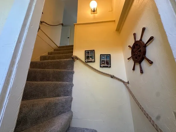 a view of stairs