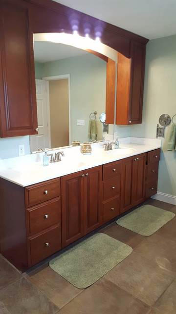 5115 Bethlehem Road Boones Mill, VA 24065 - Photo 20 of 42 a bathroom with a sink and a mirror