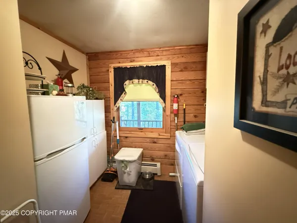 a room with a storage and utility