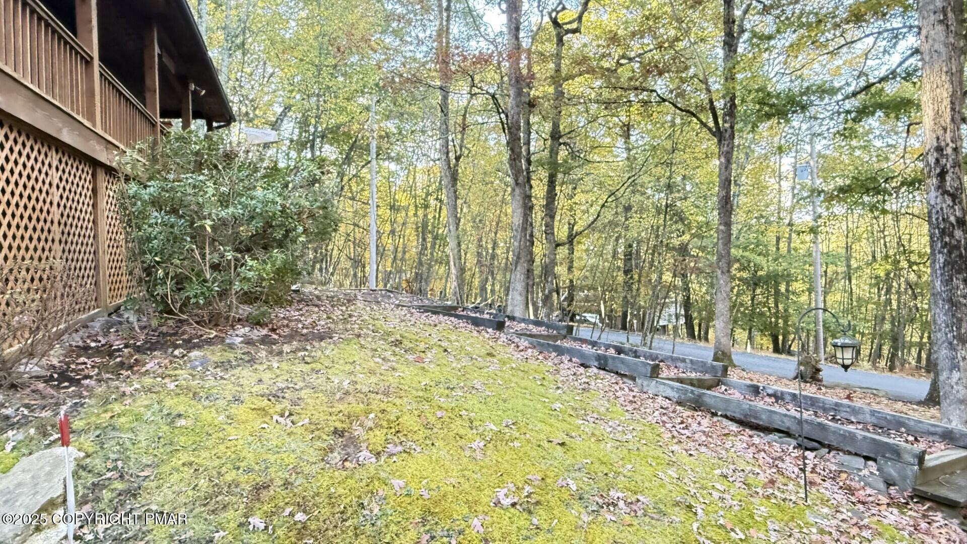 2119 Meadow Lark Circle Bushkill, PA 18324 - Photo 25 of 34 a view of a yard with plants and large trees