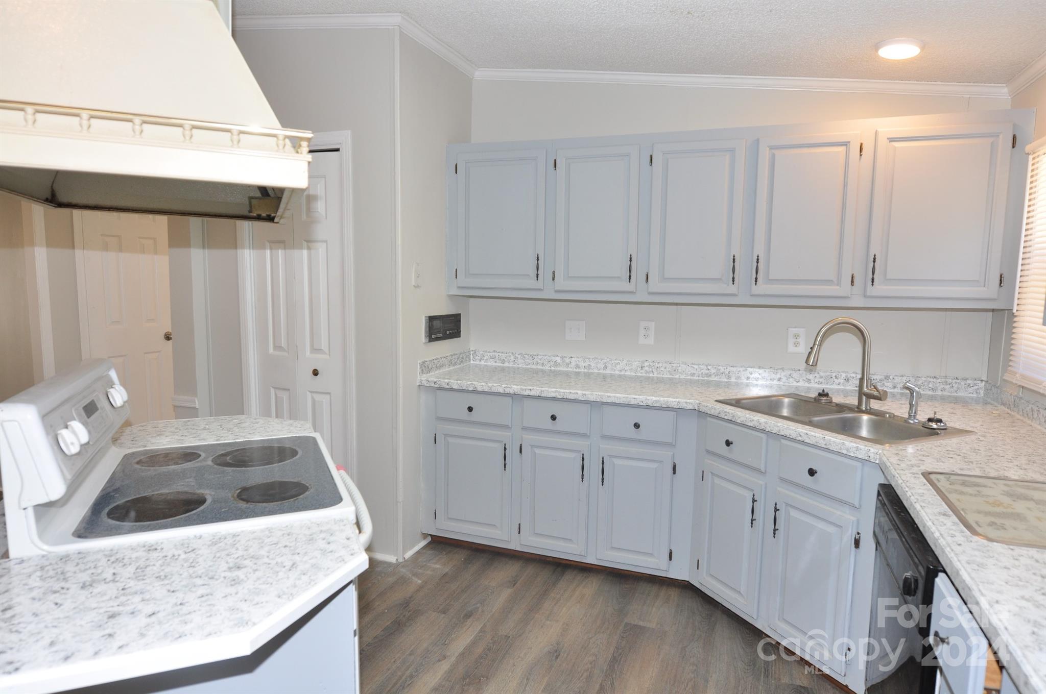 1646 Madison Road, Unit 22 Chester, SC 29706 - Photo 4 of 24 a kitchen with granite countertop white cabinets sink and dishwasher