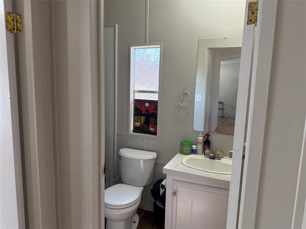 167 Blue Sky Lane Springtown, TX 76082 - Photo 15 of 34 a bathroom with a toilet a sink and a mirror