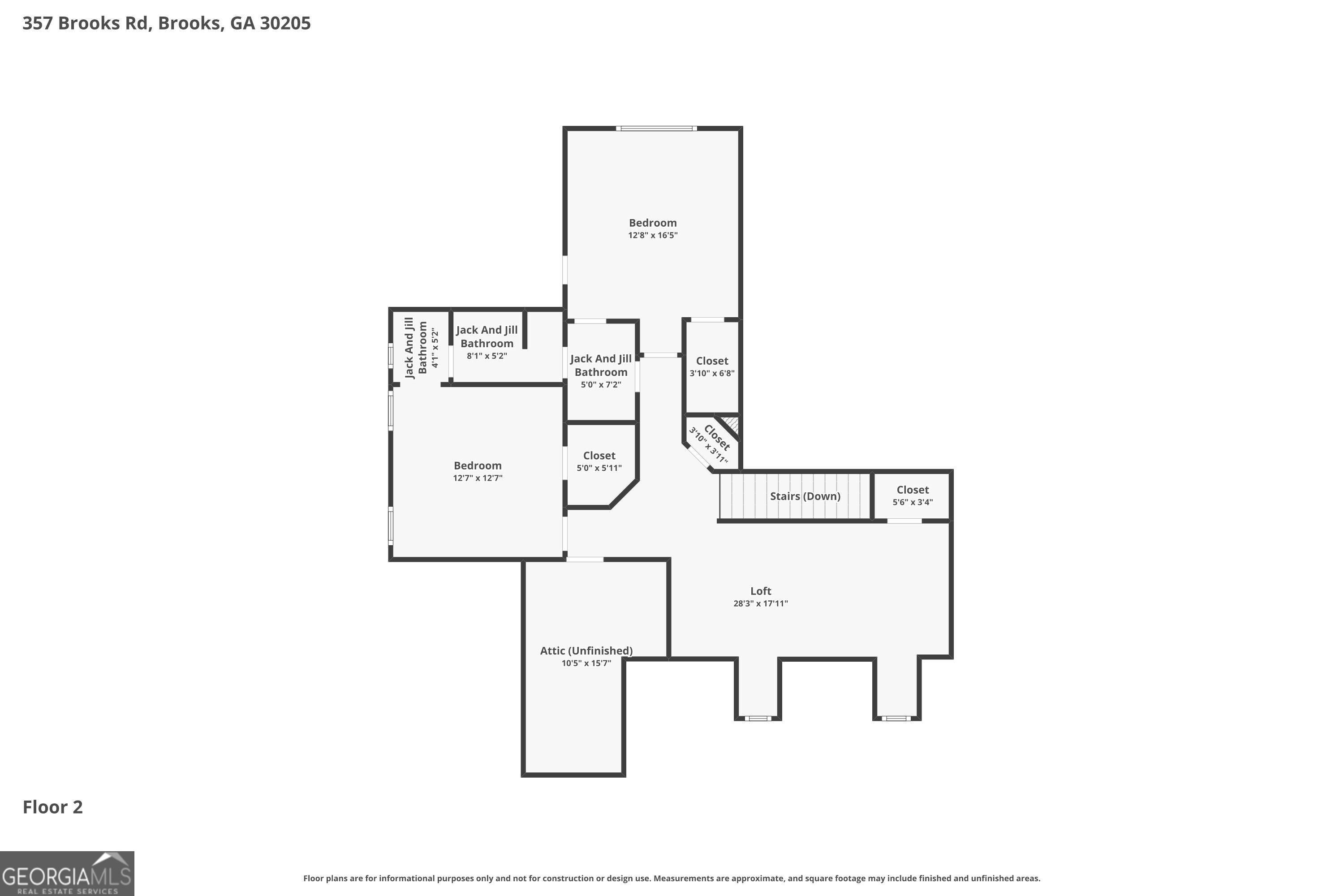 357 Brooks Road Brooks, GA 30205 - Photo 63 of 64 a picture of floor plan