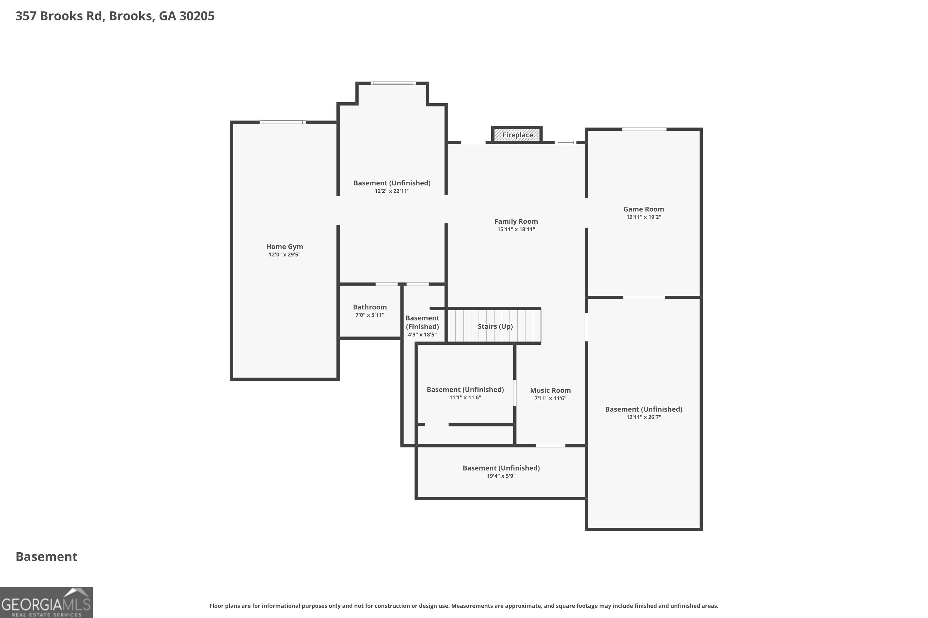 357 Brooks Road Brooks, GA 30205 - Photo 64 of 64 a picture of floor plan