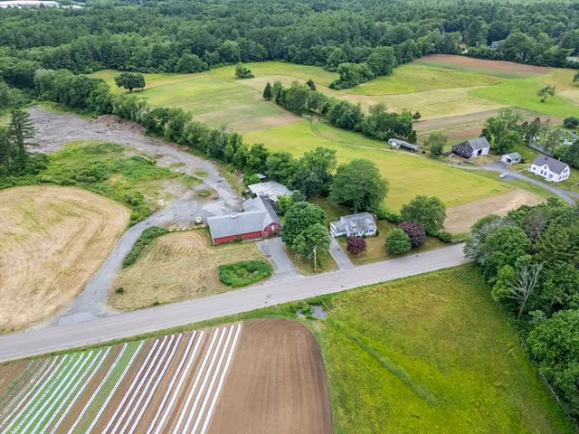 a view of a garden with an outdoor space