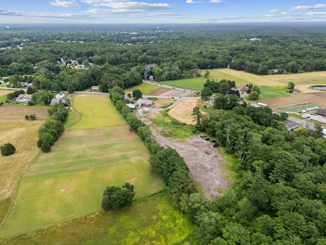 a view of a lake with a city