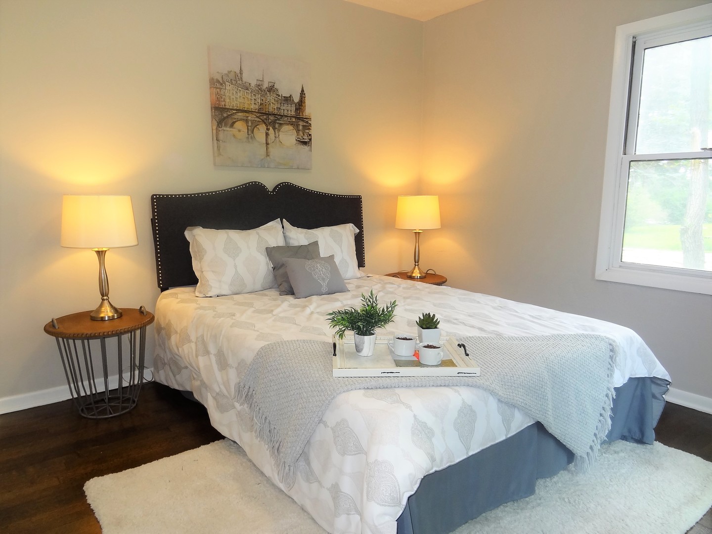 3331 Flossmoor Road Flossmoor, IL 60422 - Photo 24 of 29 a bedroom with a bed and wooden floor
