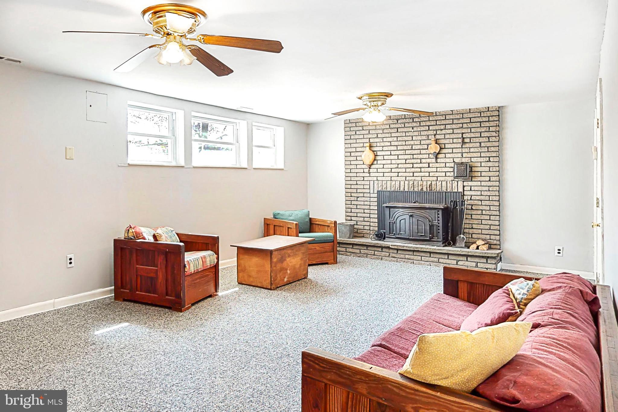 117 Canterbury Road Mount Laurel, NJ 08054 - Photo 24 of 49 Lower Floor Family Room - New Carpet, Wood Fire