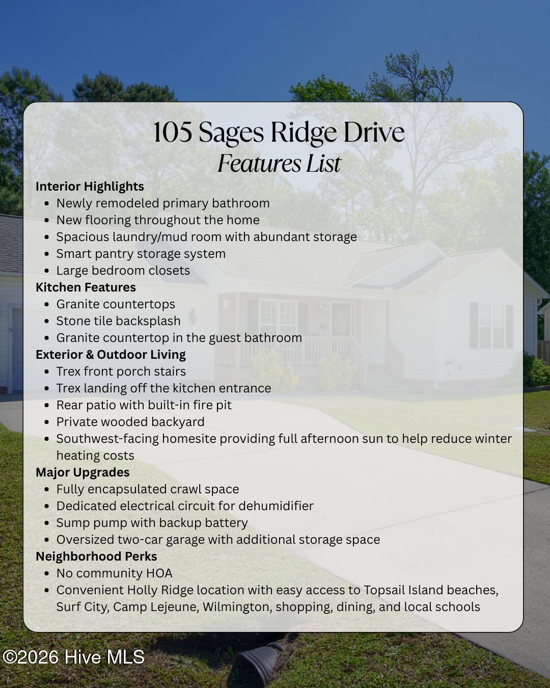 105 Sages Ridge Drive Holly Ridge, NC 28445 - Photo 2 of 32
