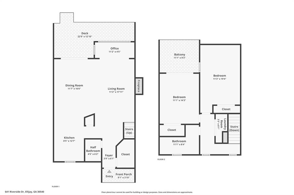 641 Riverside Drive Ellijay, GA 30540 - Photo 39 of 42 a picture of a floor plan