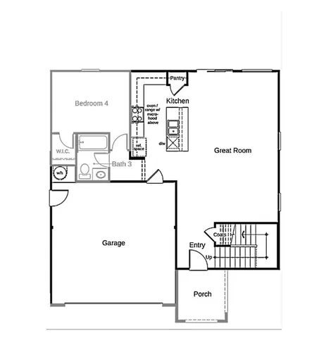 a picture of a room with a white wall and a wall painting