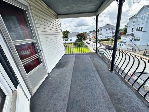 a view of balcony with city view