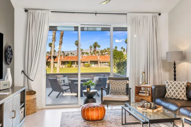 a view of outdoor space with seating area and furniture