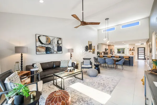 a view of outdoor space with seating area and furniture