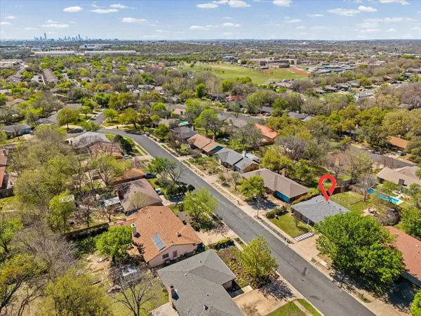an aerial view of a city