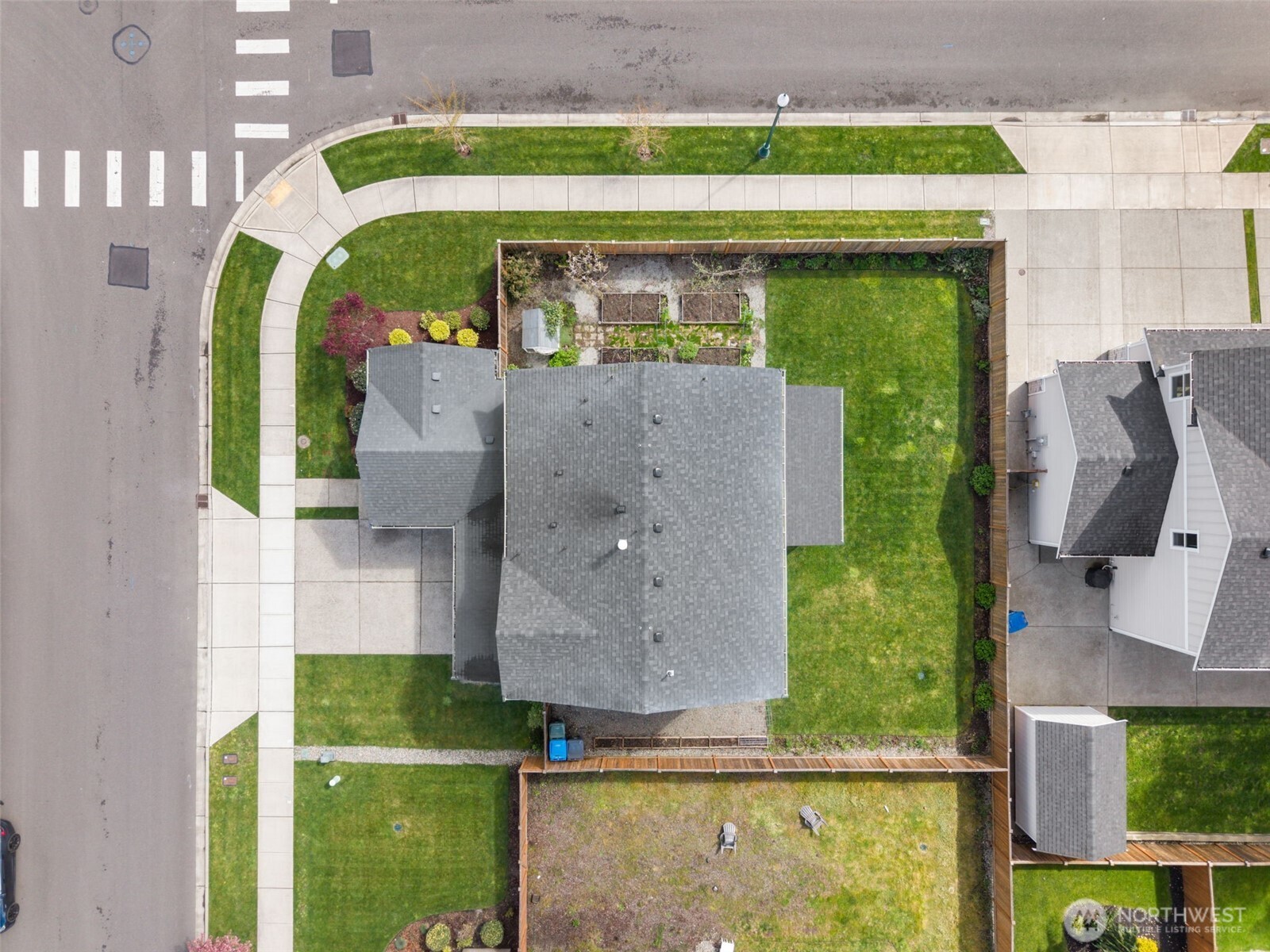 15696 Washington Street Sumner, WA 98390 - Photo 29 of 29 an aerial view of a house with a swimming pool