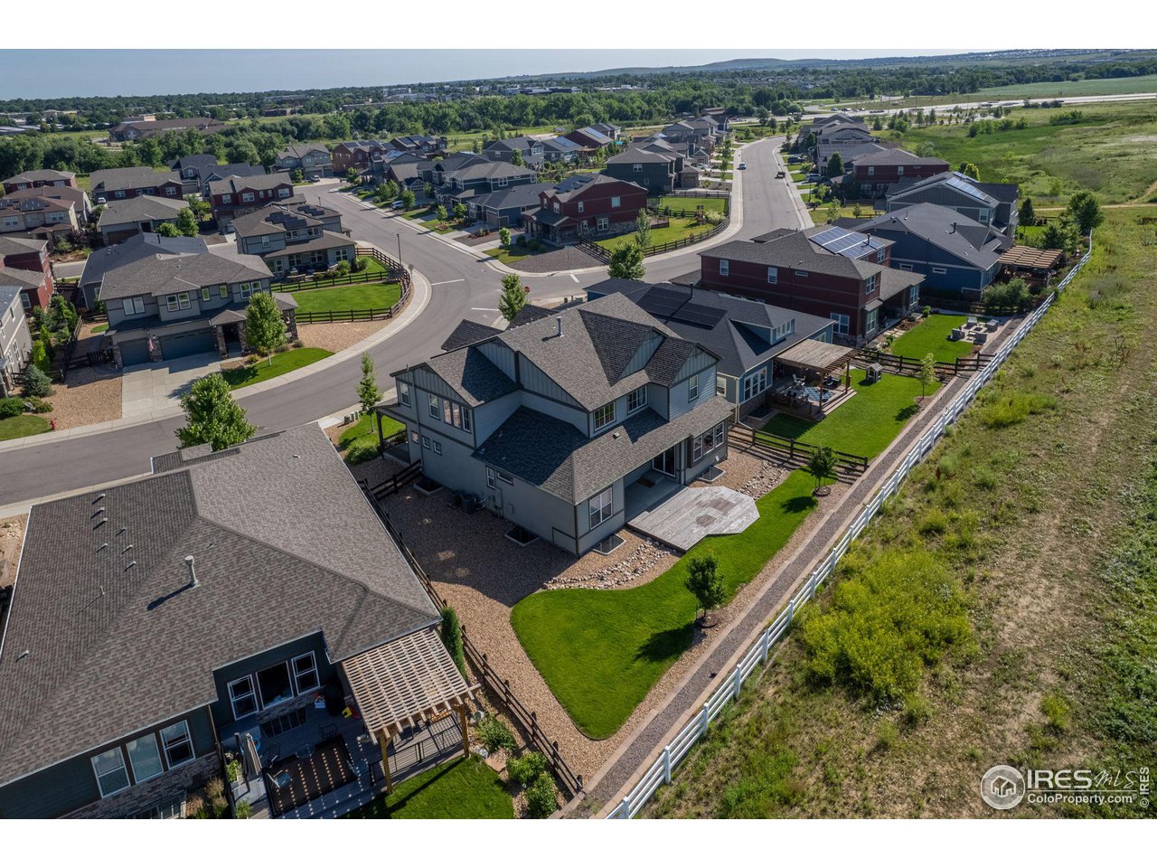 973 Stagecoach Drive Lafayette, CO 80026 - Photo 32 of 39 an aerial view of a house with a garden