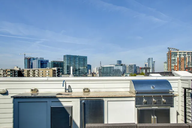 a view of a terrace on the wooden floor