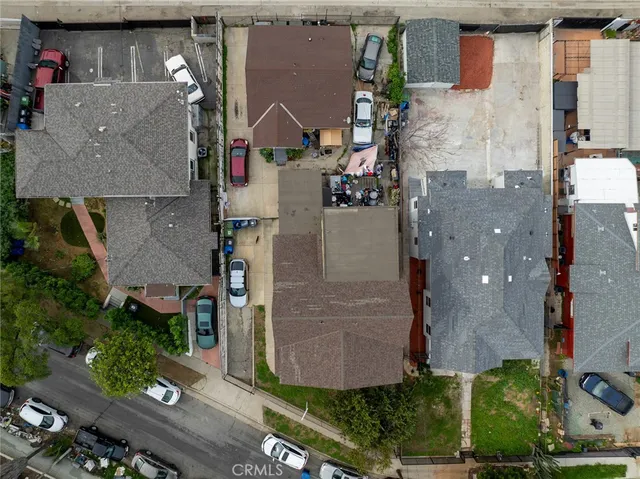 an aerial view of multiple house