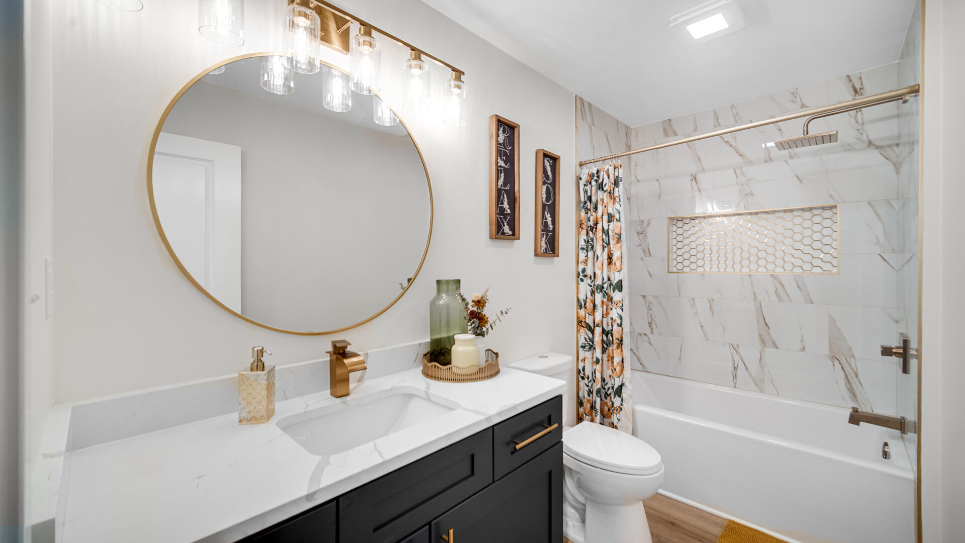 1330 Idaho Street Gary, IN 46403 - Photo 17 of 23 a bathroom with a sink a toilet and a mirror