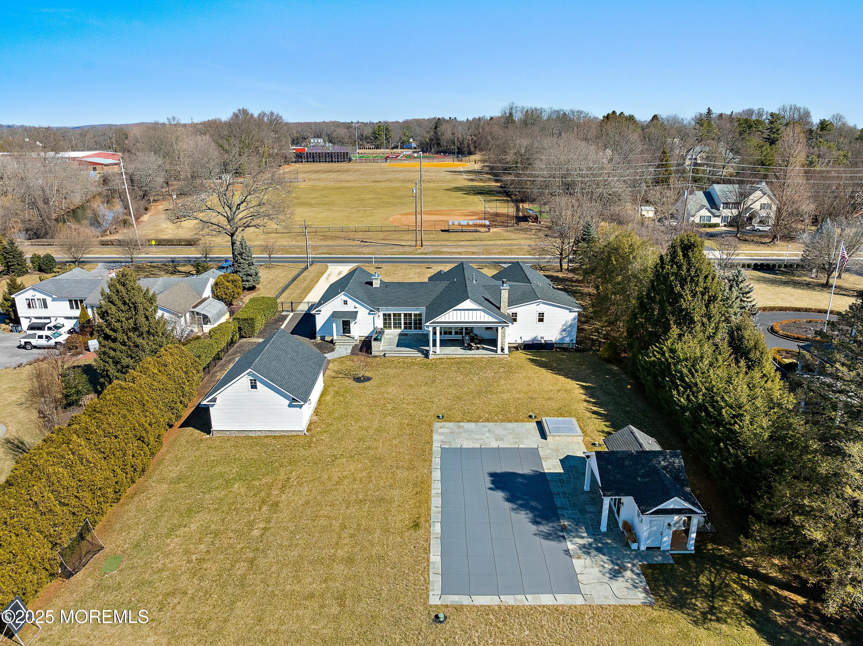 615 Harding Road Little Silver, NJ 07739 - Photo 86 of 94 a view of a swimming pool with an ocean view