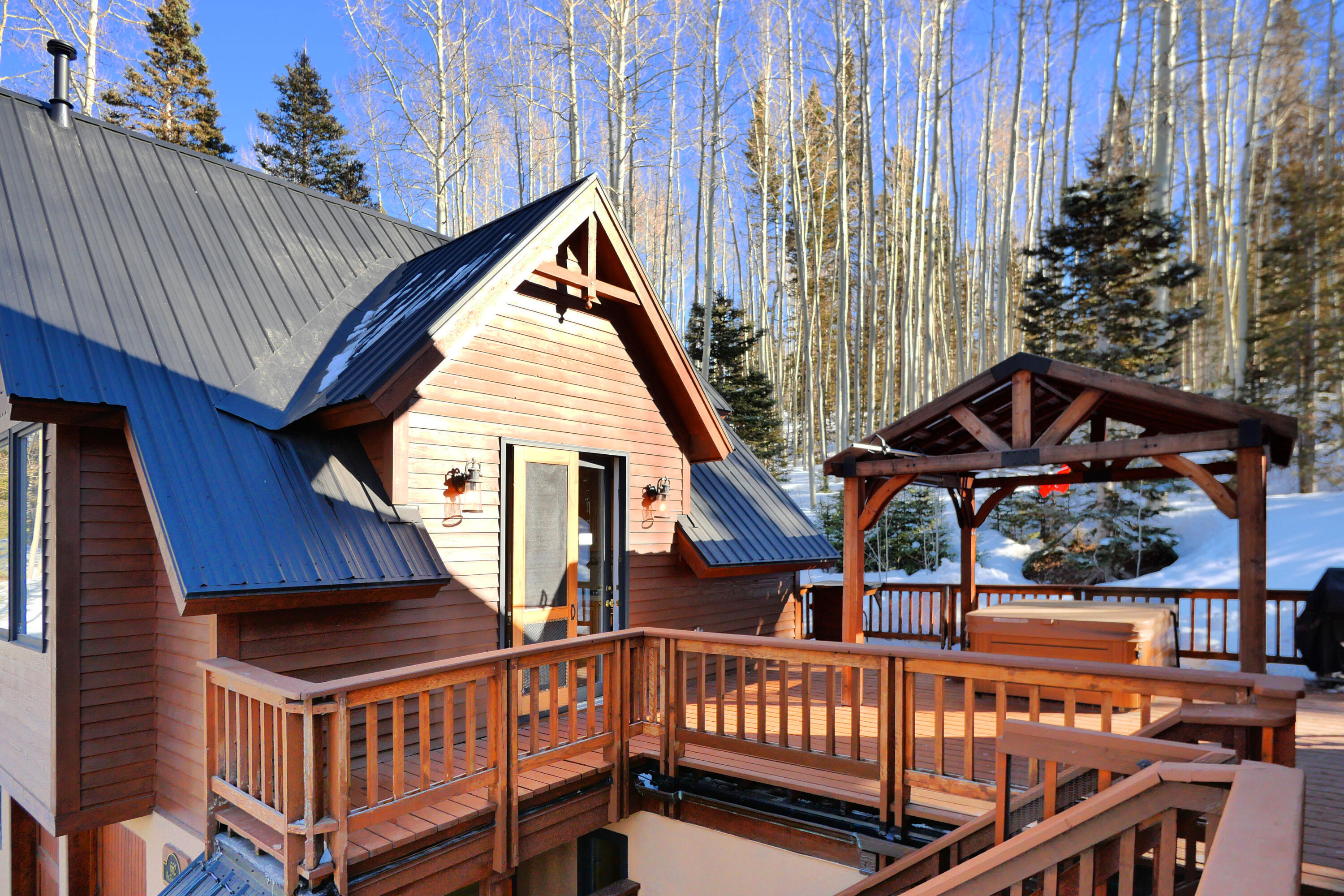 662 Fox Farm Road Telluride, CO 81435 - Photo 60 of 64 Deck btw Main & Guest Houses