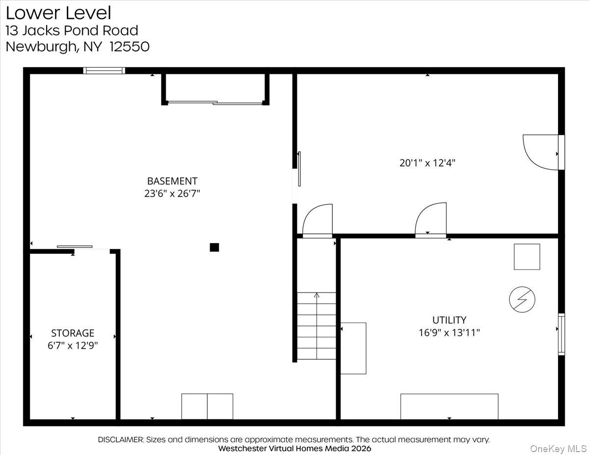 13 Jacks Pond Road Newburgh, NY 12550 - Photo 44 of 44 Lower level floor plan overview.