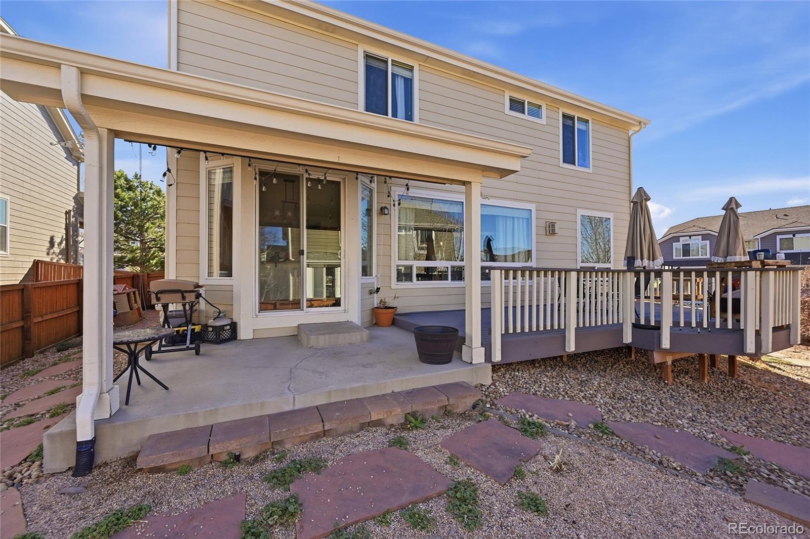 7869 Solstice Way Castle Rock, CO 80108 - Photo 40 of 41 a view of a house with backyard and sitting area