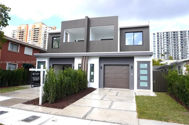 a front view of a house