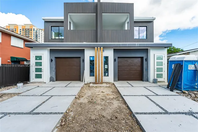 a front view of a house