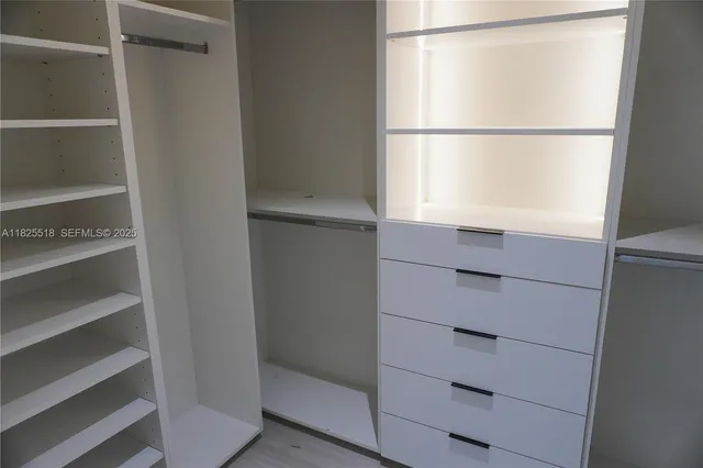 a close view of closet