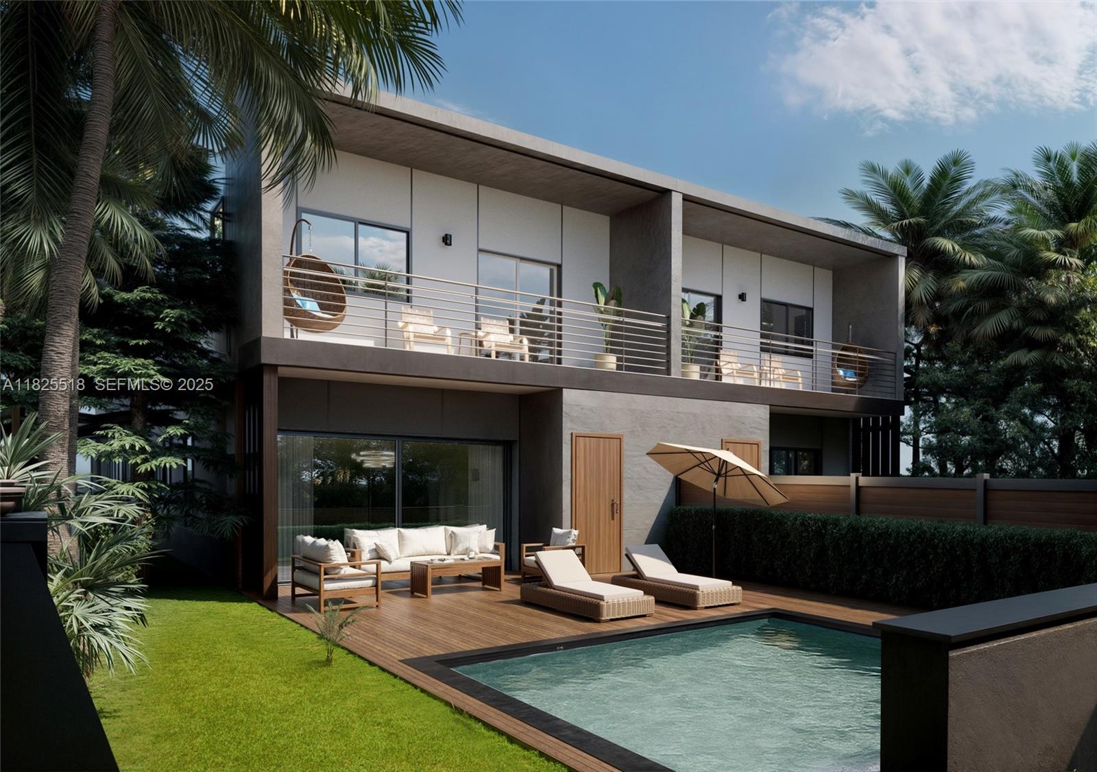 3187 Southwest 23rd Street, Unit A Miami, FL 33145 - Photo 10 of 16 a view of a house with backyard porch and sitting area