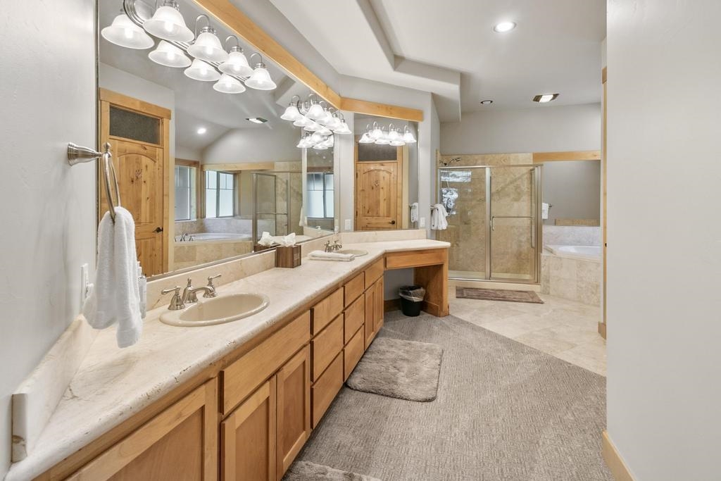 11347 Ski Slope Way Truckee, CA 96161 - Photo 12 of 21 a bathroom with a double vanity sink mirror and