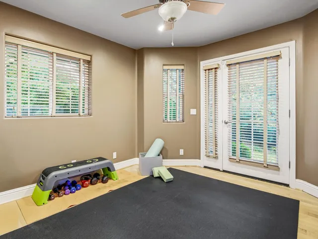 a living room with furniture and window