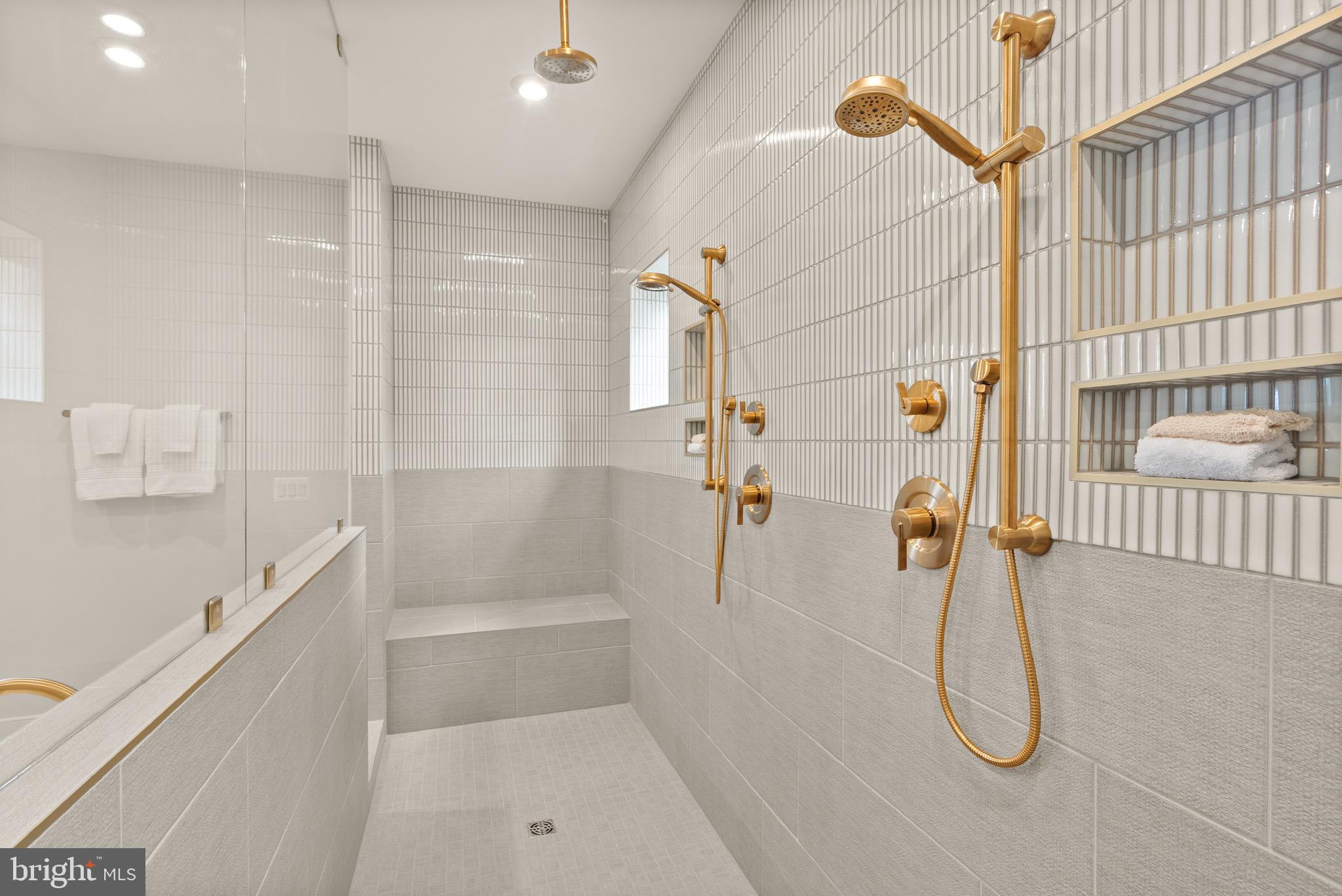 7211 Barnett Road Bethesda, MD 20817 - Photo 30 of 45 Primary walk-in shower w dual heads & rain shower