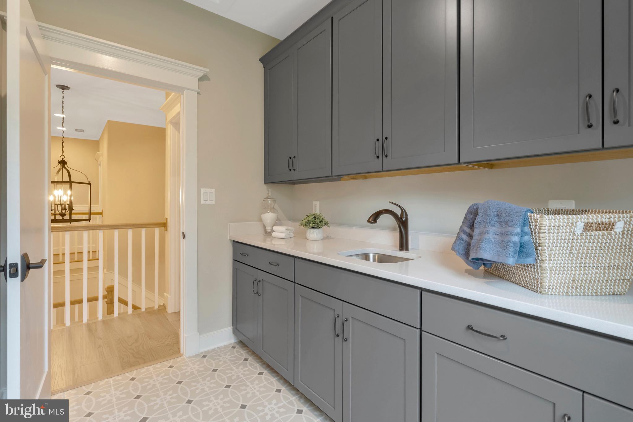 7211 Barnett Road Bethesda, MD 20817 - Photo 43 of 45 Upper Level Laundry Room w sink