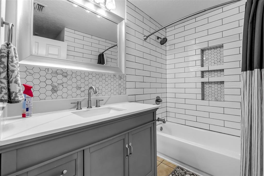 1424 Ocean Reef Road Wesley Chapel, FL 33544 - Photo 20 of 47 a bathroom with a sink and a bathtub