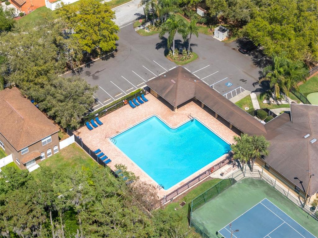 1424 Ocean Reef Road Wesley Chapel, FL 33544 - Photo 47 of 47 an aerial view of a tennis court