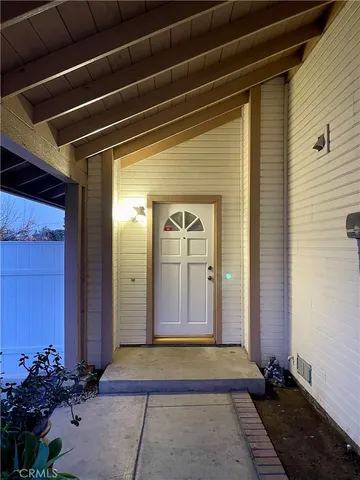 a view of front door of a house