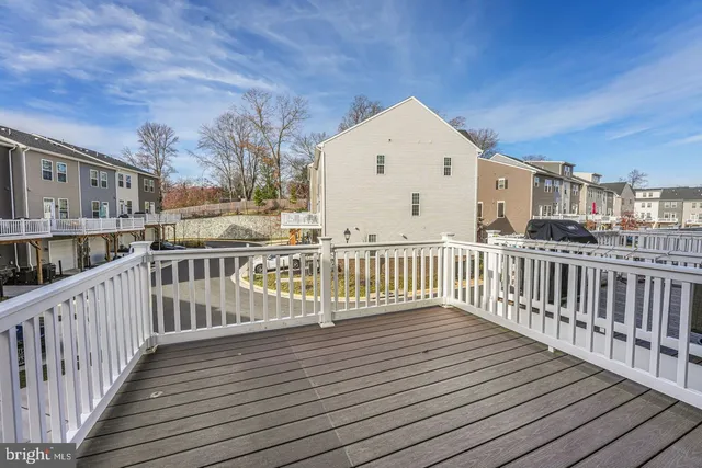 a view of a wooden deck