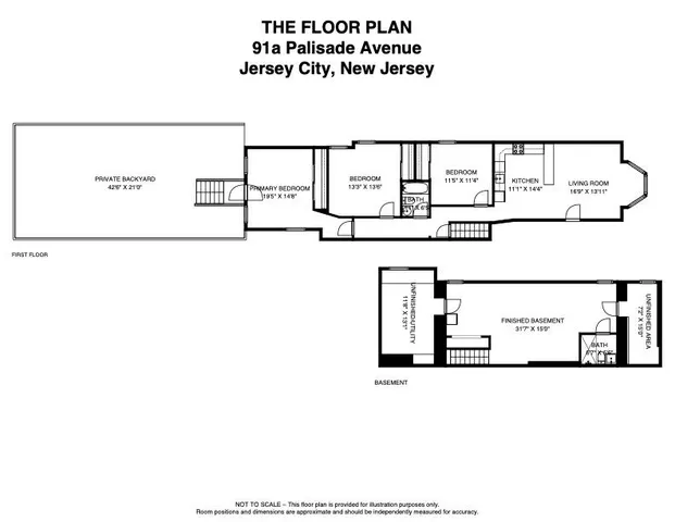 $4,000 | 91 A Palisade Avenue, Unit 1, Jersey City, NJ 07306