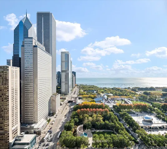 a view of a city with lots of flower and buildings