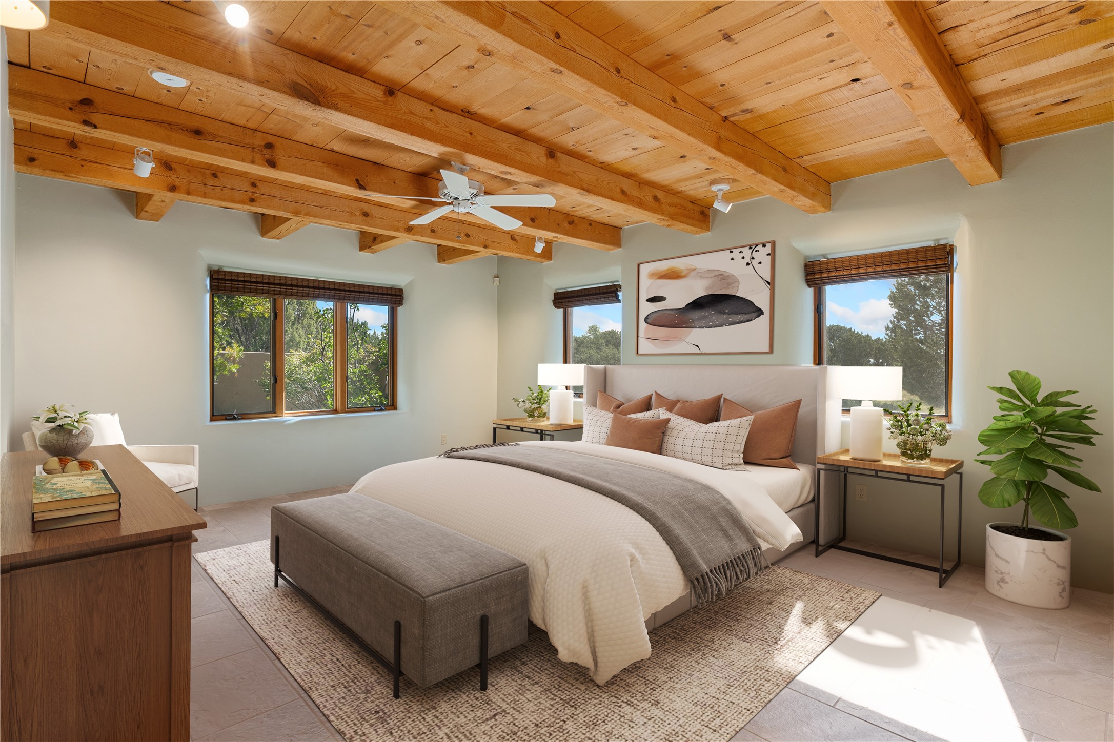 71 Camerada Loop Santa Fe, NM 87508 - Photo 11 of 35 Virtually staged primary bedroom
