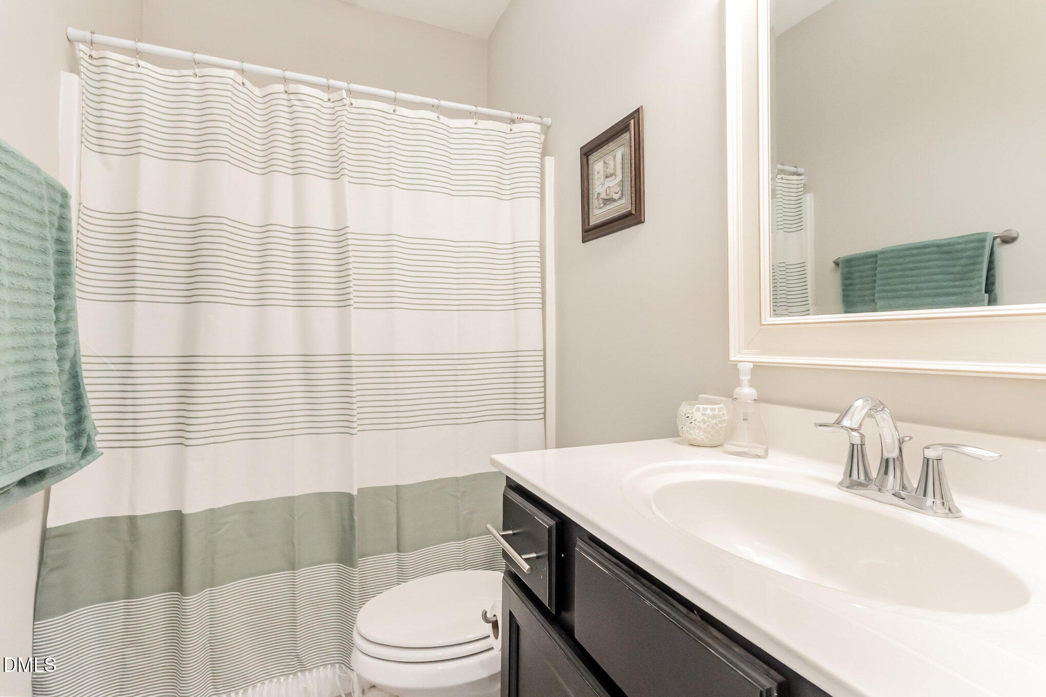 128 Waterleaf Place Clayton, NC 27527 - Photo 27 of 57 a bathroom with a sink a toilet and shower