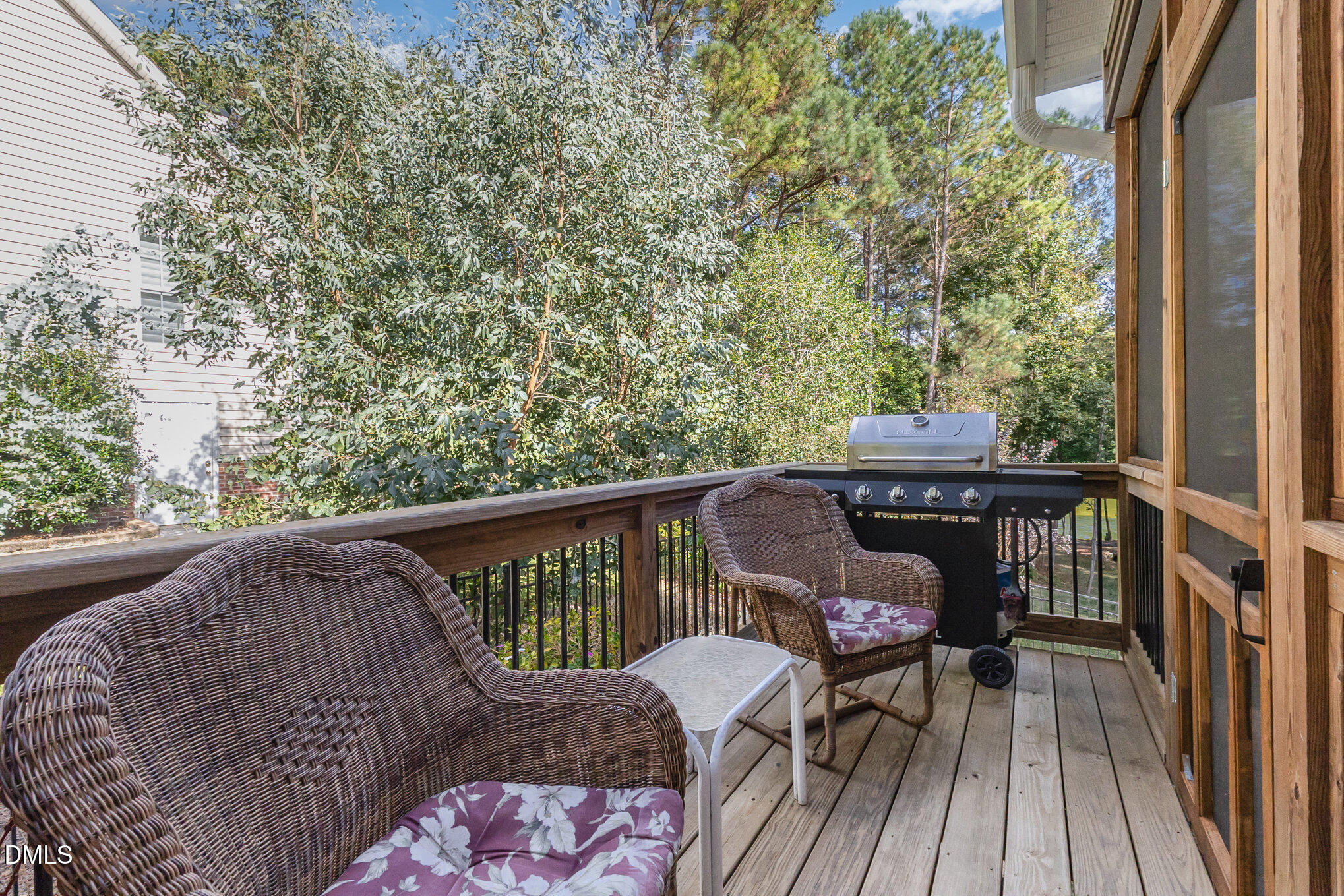 128 Waterleaf Place Clayton, NC 27527 - Photo 38 of 57 a view of balcony with furniture and wooden deck