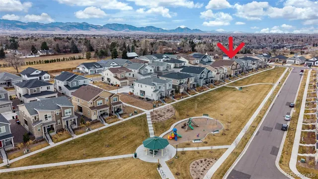 an aerial view of a city